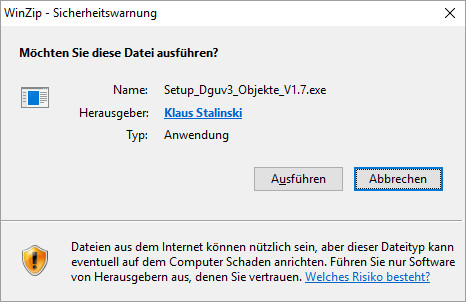 WinZip Sicherheitswarnung